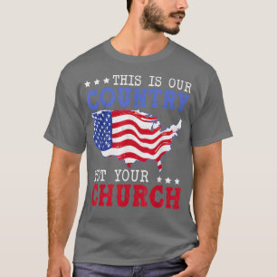 Dit is mijn land niet jouw kerkpatriottische grapp t-shirt