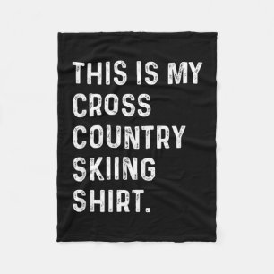 Dit is mijn langlauf Shirt - Skier Ski Fleece Deken