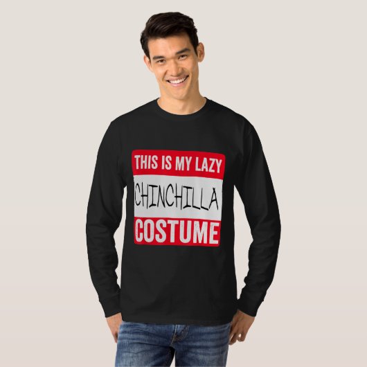 Dit is mijn Lazy Chinchilla Costume Halloween T-shirt (Voorkant volledig)
