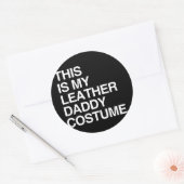 DIT IS MIJN LEEREN DADDY-KOSTUUM RONDE STICKER (Envelop)