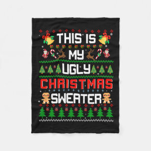 Dit is mijn lelijke kerst fleece deken