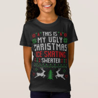 Dit is mijn lelijke kerst schaatsen trui ijs