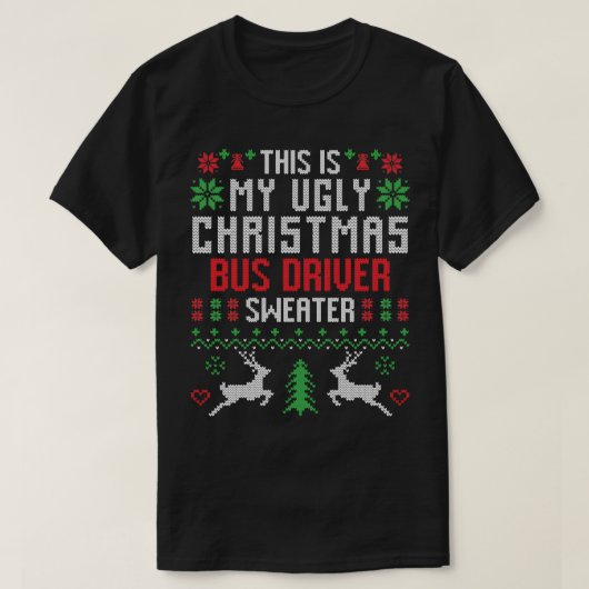 Dit is mijn lelijke kerstbuschauffeur Sweater T-shirt (Design voorkant)