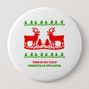 Dit is mijn lelijke kerstkeuter ronde button 4,0 cm