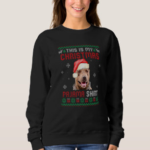 Dit is mijn lelijke kerstpyjama Pitbull-hond Trui