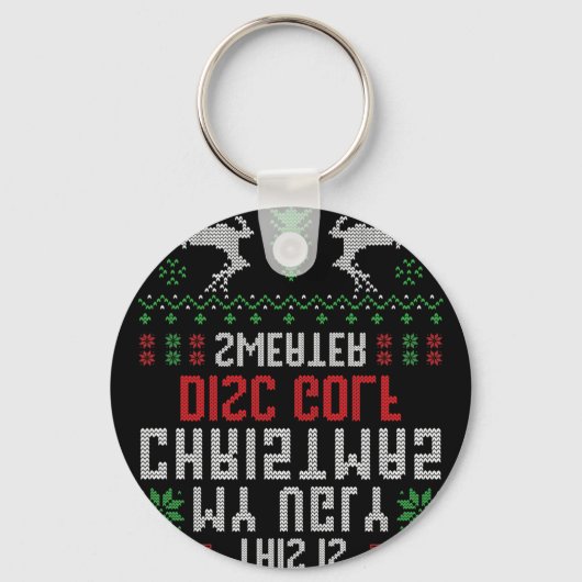 Dit Is Mijn Lelijke Kerstschijf Golftrui Schijfgol Sleutelhanger (Voorkant)
