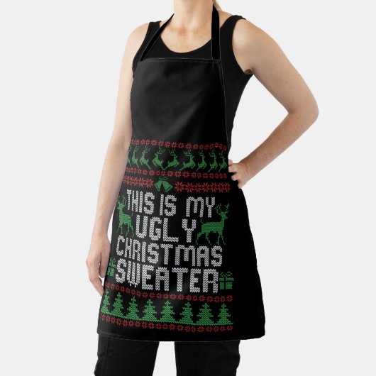 Dit is Mijn Lelijke Kersttrui Gebreid Cadeau Schort (Insitu)
