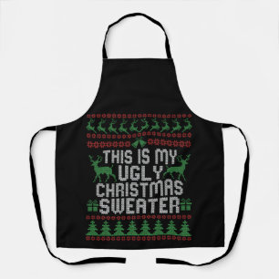 Dit is Mijn Lelijke Kersttrui Gebreid Cadeau Schort