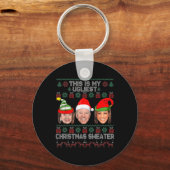 Dit is mijn lelijkste kerst anti-Biden leuke Kerst Sleutelhanger (Voorkant)