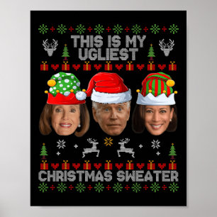 Dit is mijn lelijkste kerstSweater Funny Joe Bid Poster