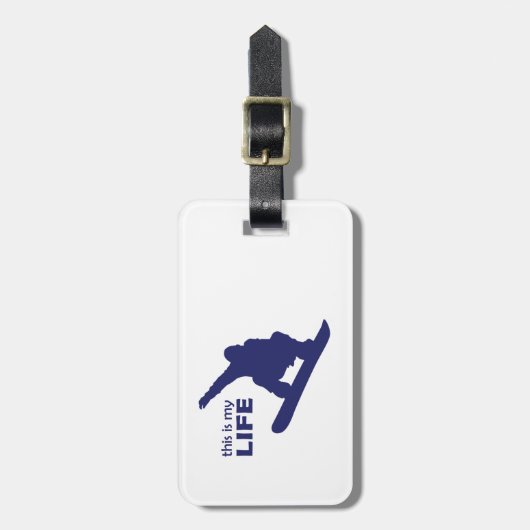 Dit is mijn leven (Snowboarding) Bagagelabel (Voorkant verticaal)