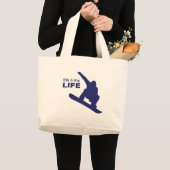 Dit is mijn leven (Snowboarding) Grote Tote Bag (Voorkant (product))