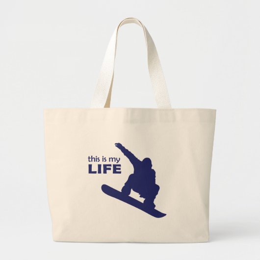 Dit is mijn leven (Snowboarding) Grote Tote Bag (Voorkant)