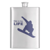 Dit is mijn leven (Snowboarding) Heupfles (Voorkant)