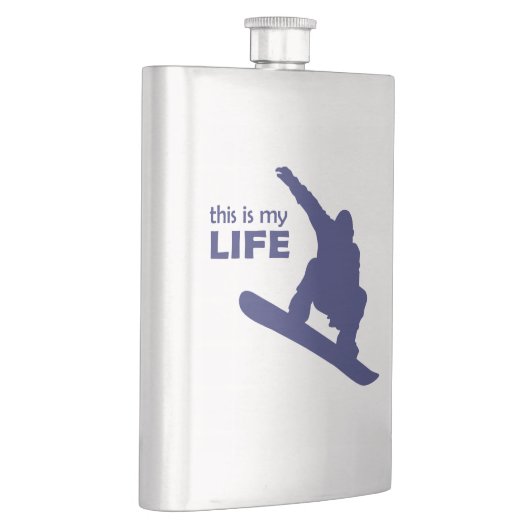 Dit is mijn leven (Snowboarding) Heupfles (Rechts)