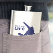 Dit is mijn leven (Snowboarding) Heupfles (Voorbeeld)