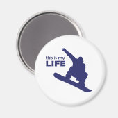 Dit is mijn leven (Snowboarding) Magneet (Voorkant / Achterkant)