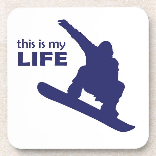 Dit is mijn leven (Snowboarding) Onderzetter (Voorkant)