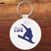 Dit is mijn leven (Snowboarding) Sleutelhanger (Voorkant)
