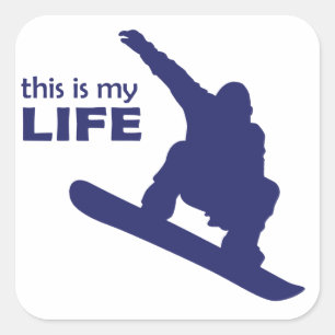 Dit is mijn leven (Snowboarding) Vierkante Sticker