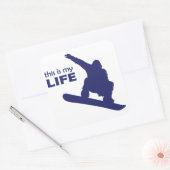 Dit is mijn leven (Snowboarding) Vierkante Sticker (Envelop)