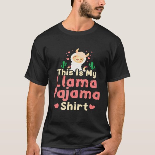 Dit Is Mijn Llama Pyjama T-shirt (Voorkant)
