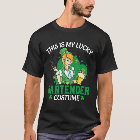 Dit is mijn Lucky Bartender Costume Happy Patrick' T-shirt (Voorkant)
