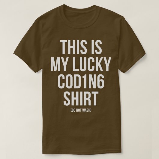 Dit is mijn Lucky Coding Shirt Programming Program (Design voorkant)