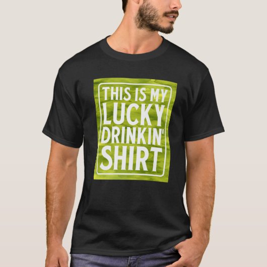 Dit is mijn Lucky Drinkin'Green Beer Irish Whiskey T-shirt (Voorkant)