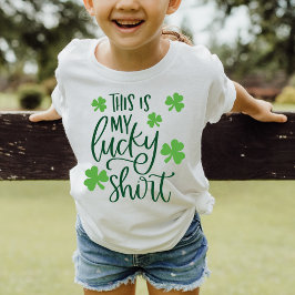 Dit is mijn Lucky Shirt Green Whimsy Lettering
