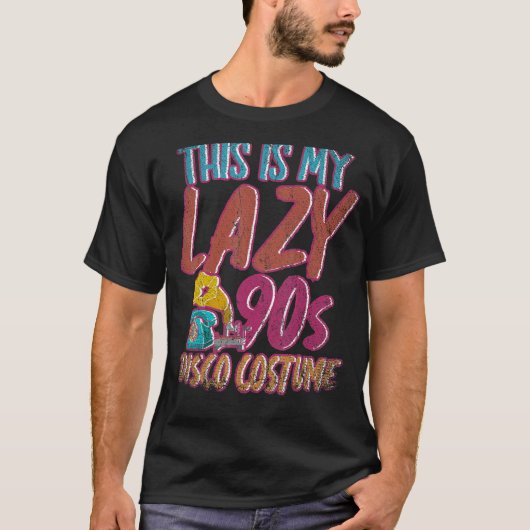 Dit is mijn luie 90s Disco Costume Theme Party Nin T-shirt (Voorkant)