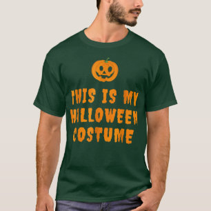 Dit is mijn luie halloween kostuum met Jack o Lant T-shirt