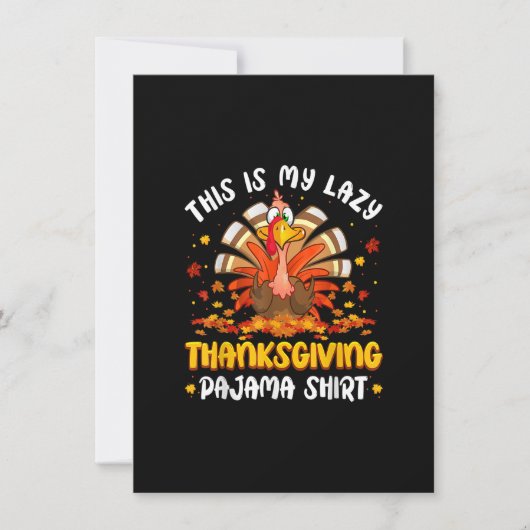 Dit is mijn luie Thanksgiving Pajama Shi Kaart (Voorkant)