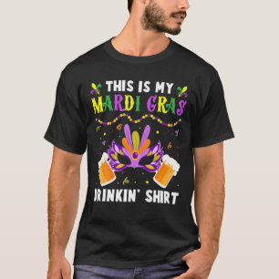 Dit is mijn Mardi Gras Drinkin-bier Drink grappig T-shirt