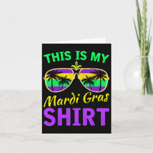 Dit is mijn Mardi Gras Shirt voor Mannen Vrouwen J Kaart