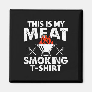 Dit is mijn Meat Smoking Funny BBQ Smoker Mannen G Magneet
