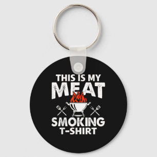 Dit is mijn Meat Smoking Funny BBQ Smoker Mannen G Sleutelhanger