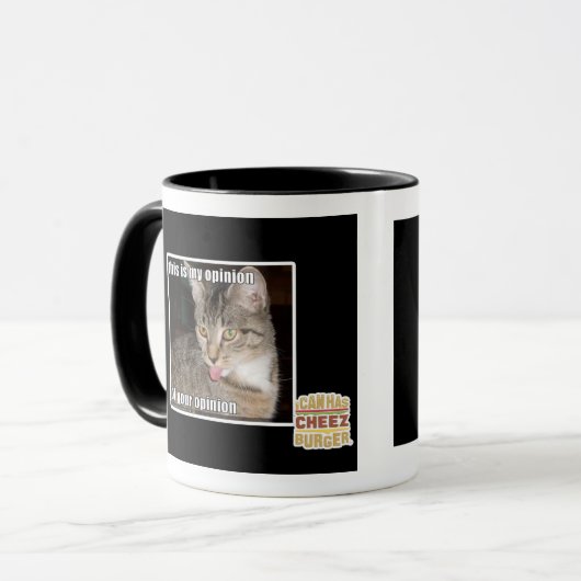 dit is mijn mening mok (Voorkant links)