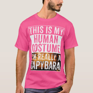 Dit is mijn mens Ik ben echt een Capibara Hallowee T-shirt