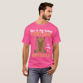 Dit is mijn mens. Ik ben echt een capibara T-shirt (Voorkant volledig)