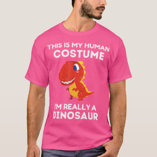 Dit is mijn mens. Ik ben echt een dinosaurus dino- T-shirt