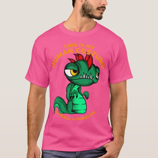 Dit is mijn mens. Ik ben echt een kameleon T-shirt (Voorkant)
