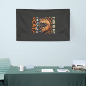 Dit Is Mijn Menselijk Kostuum Echt Kat Halloween H Spandoek (Beurs)