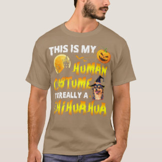 Dit is mijn menselijk kostuum. Ik ben echt een Chi T-shirt
