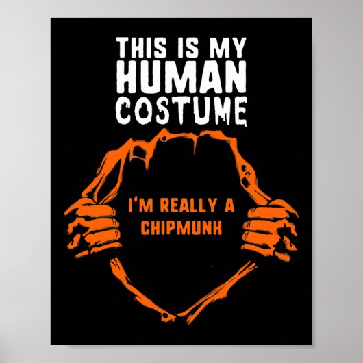 Dit is mijn menselijk kostuum Ik ben echt een Chip Poster (Voorkant)