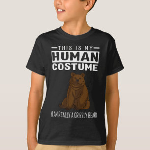 Dit is mijn menselijk kostuum. Ik ben echt een gri T-shirt