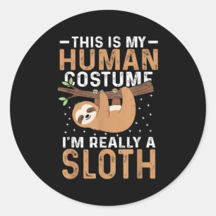 Dit is mijn menselijk kostuum. Ik ben echt een Slo Ronde Sticker