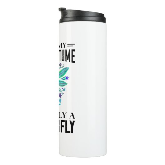 Dit is mijn menselijk kostuum libellen Natuur inse Thermosbeker (Geroteerd rechts)
