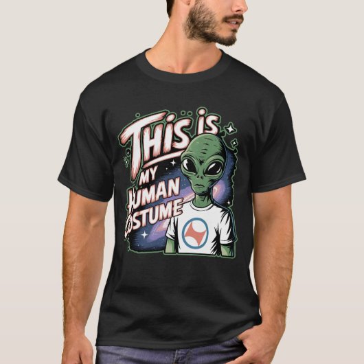 DIT IS MIJN MENSELIJK KOSTUUM T-SHIRT (Voorkant)