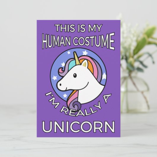 Dit is mijn menselijk kostuum - Unicorn Edition II Kaart (Staand voorkant)